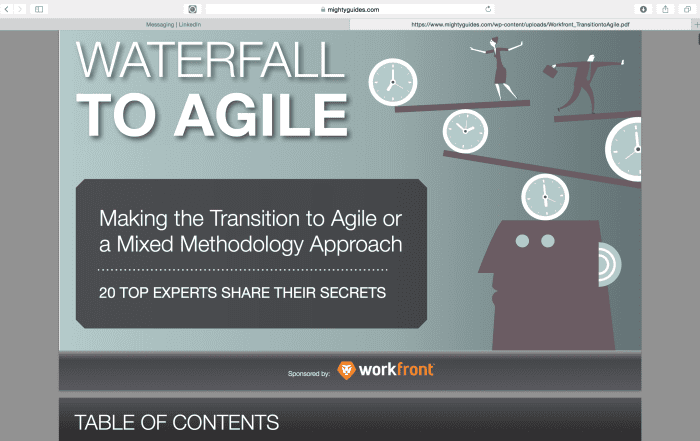 Waterfall to Agile transition guide cover